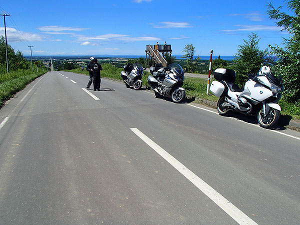 斜里の直線道路